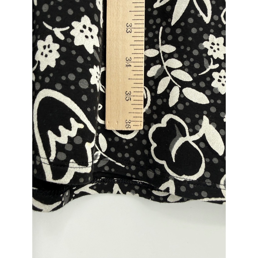 J Jill Dress Womens Small Black Floral Pima Cotton Modal Stretch Pockets - Picture 9 of 10